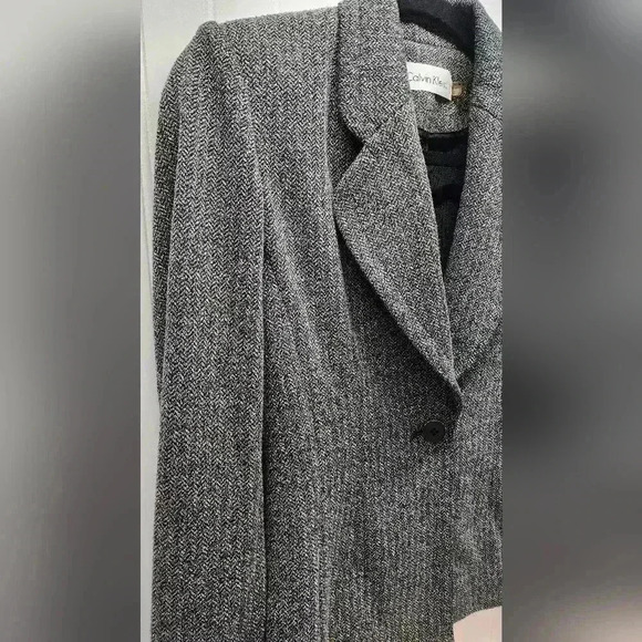 Calvin Klein Herringbone Knit Blazer - Picture 7 of 15